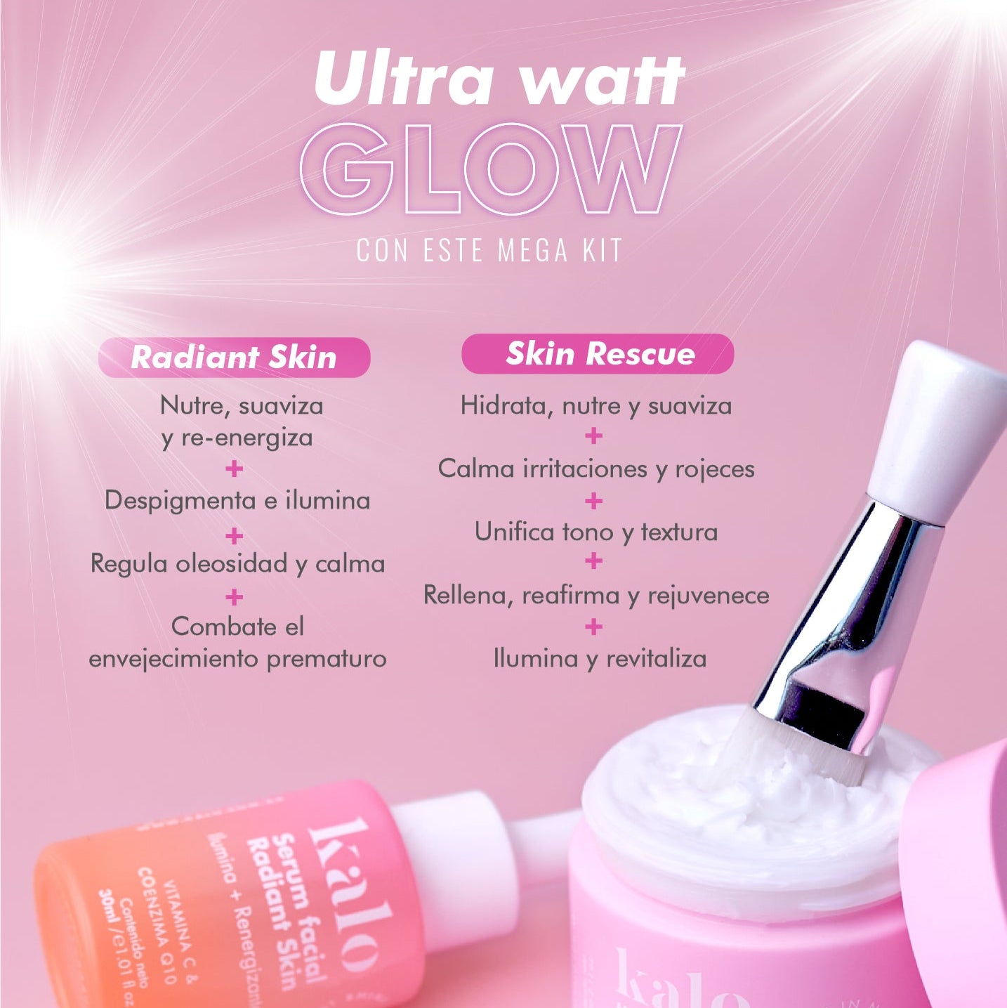 Rise & Shine - Kit de Mascarilla + Serum - Ilumina y Despigmenta