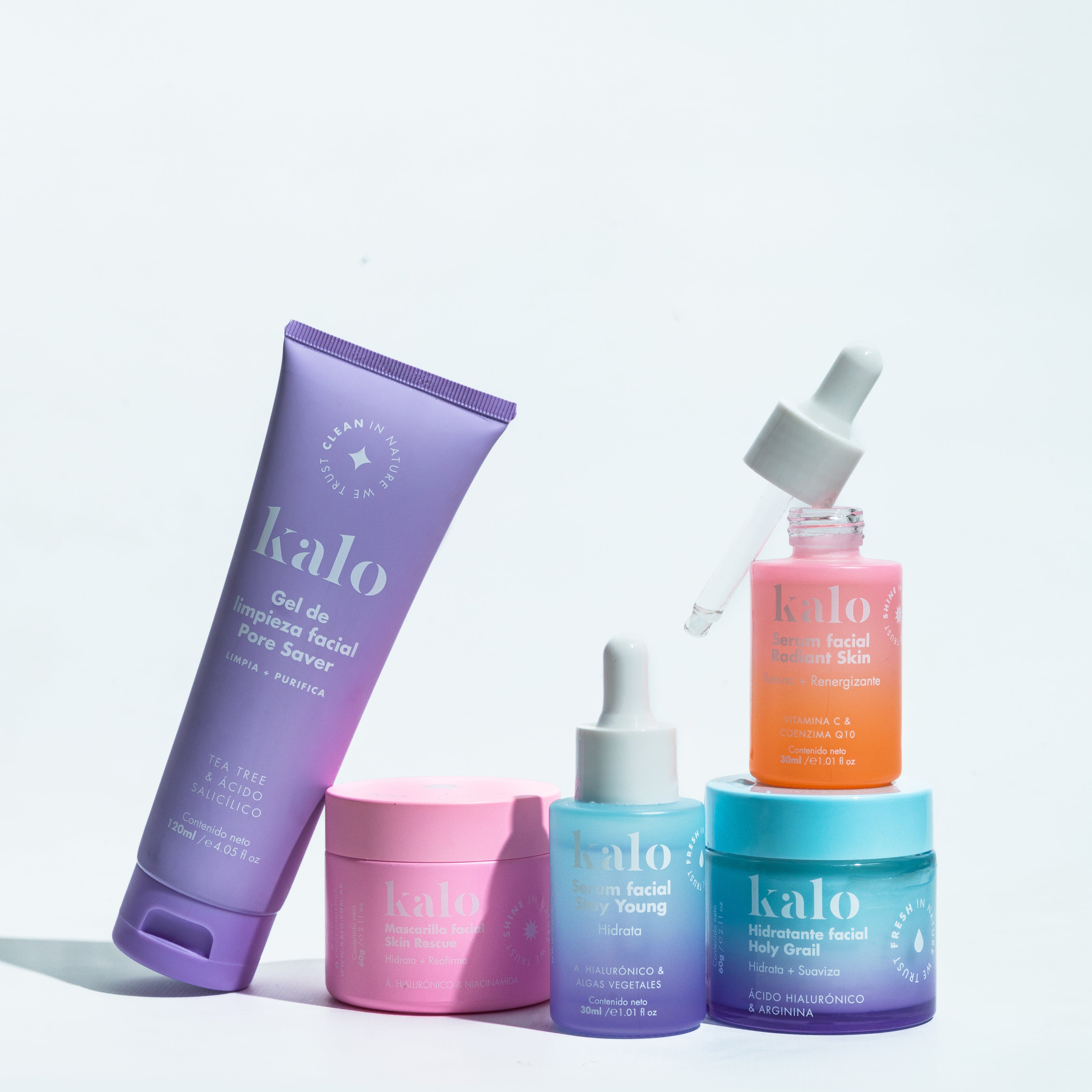 kit de rutina facial selfie face